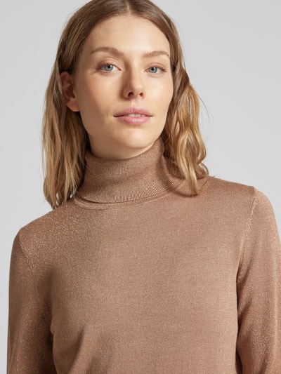 Christian Berg Woman Strickpullover mit Rollkragen Taupe 3