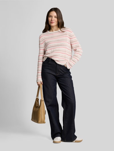 Tom Tailor Regular Fit Pullover aus reiner Baumwolle Koralle 1