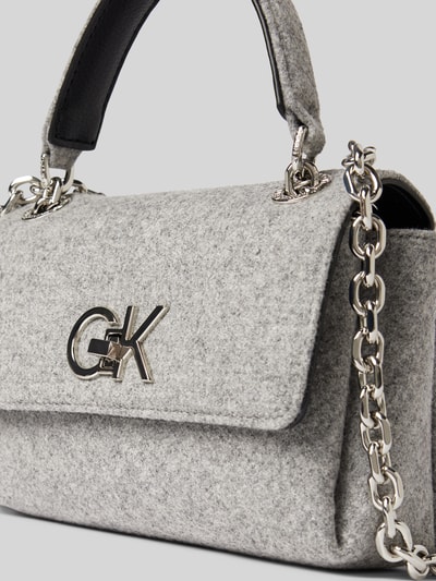 CK Calvin Klein Umhängetasche mit Label-Detail Modell 'RE-LOCK' Hellgrau Melange 3