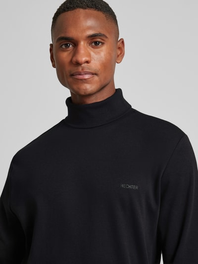 HECHTER PARIS Longsleeve mit Rollkragen Metallic Black 3