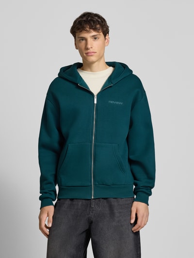 REVIEW Bluza rozpinana z kieszenią kangurką Ciemnozielony 4