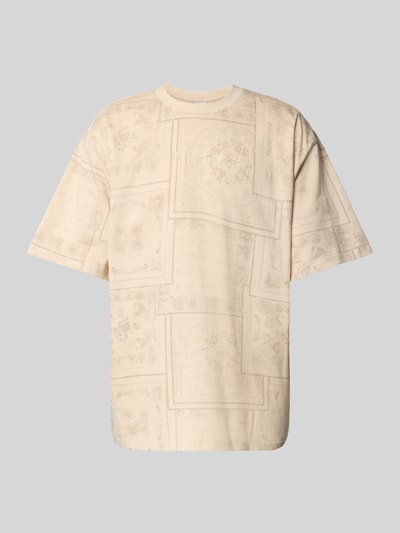 KARL KANI T-shirt met labelstitching Beige - 2