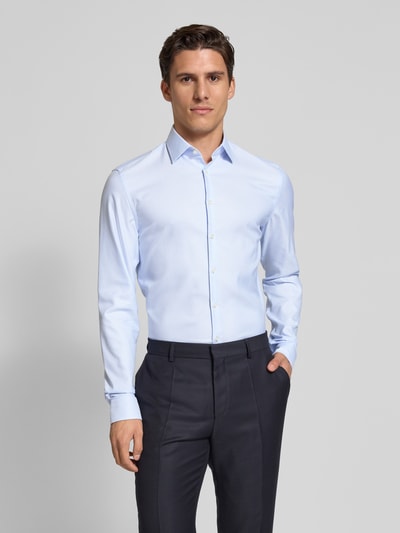 Jake*s Slim Fit Business-Hemd mit extra langem Arm Bleu 4