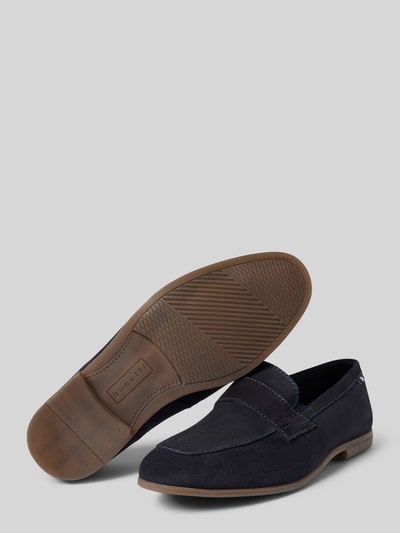 bugatti Loafer aus Leder mit Label-Detail Modell 'Tryst' Marine 4