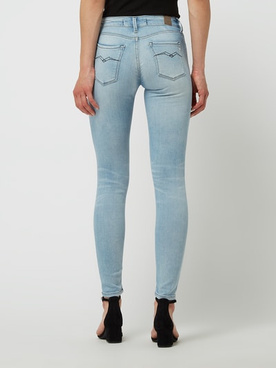 Replay Skinny fit jeans met stretch, model 'New Luz'  Lichtblauw - 5