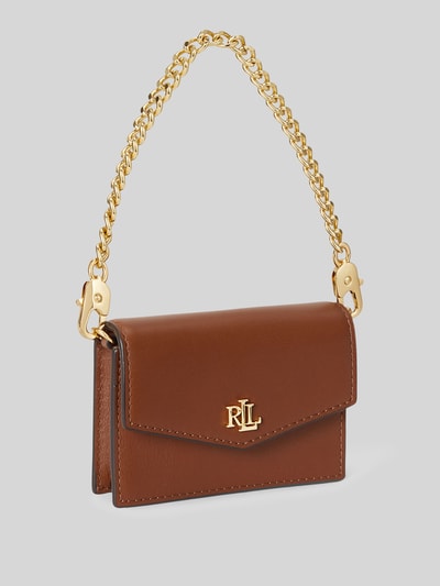 Lauren Ralph Lauren Portemonnee van echt leer met afneembare draagketting Cognac - 2