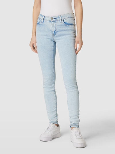 Levi's® Super skinny fit jeans in 5-pocketmodel, model '710™' Lichtblauw - 4