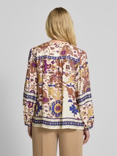 Bash Relaxed Fit Bluse mit Rundhalsausschnitt Modell 'VERONE' Ecru 5