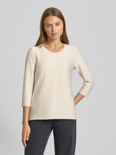 Betty Barclay Shirt met lange mouwen en structuurmotief Beige - 4