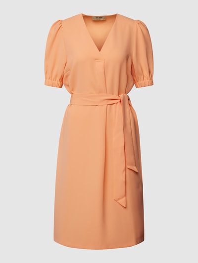 MOS MOSH Knielanges Kleid mit V-Ausschnitt Apricot 2