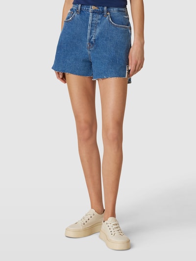 7 For All Mankind Jeansshorts im 5-Pocket-Design Modell 'RUBY' Blau 4
