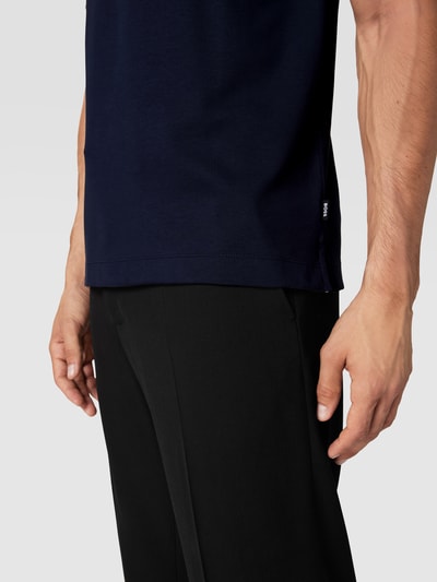 BOSS Poloshirt met merkopschrift Donkerblauw - 3