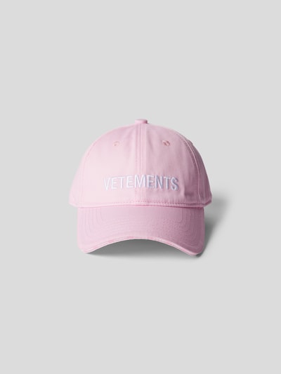 VETEMENTS Cap mit Brand-Schriftzug Hellrosa 4