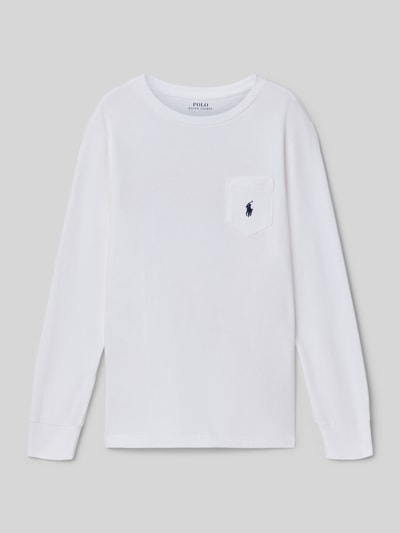 Polo Ralph Lauren Teens Regular Fit Langarmshirt aus reiner Baumwolle Weiss 1