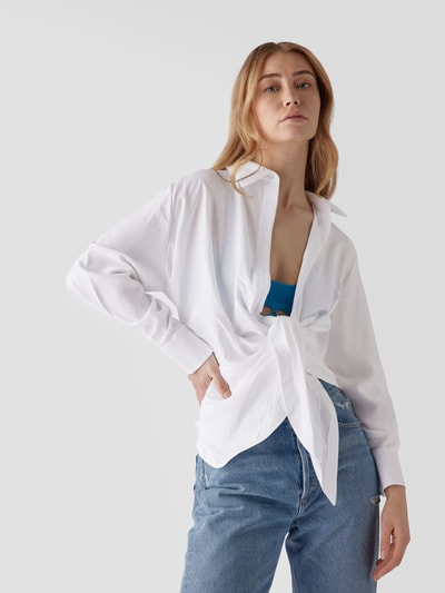 Jacquemus Hemdbluse in Wickel-Optik Weiss 3