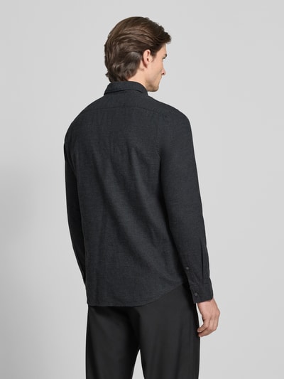 Marc O'Polo Shaped fit vrijetijdsoverhemd van puur katoen Antraciet gemêleerd - 5