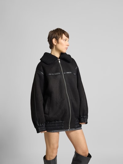 ROTATE Oversized Jacke mit Reißverschluss Black 4