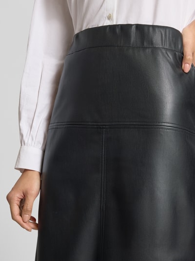 Rich & Royal Midirock in Leder-Optik mit Gehschlitz Black 3