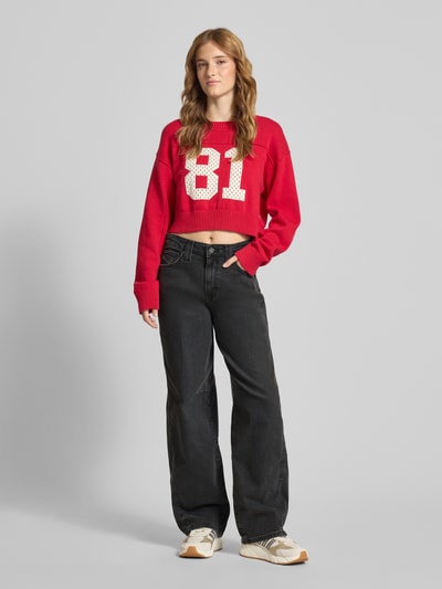 Guess Jeans Jeansy o luźnym kroju z 5 kieszeniami Antracytowy 1