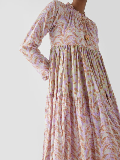 Yvonne S Midikleid im Boho-Stil Mauve 3