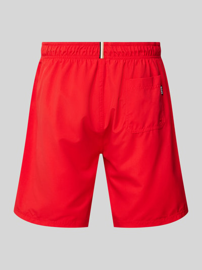 BOSS Regular Fit Badeshorts mit Label-Print Modell 'Orca' Rot 3