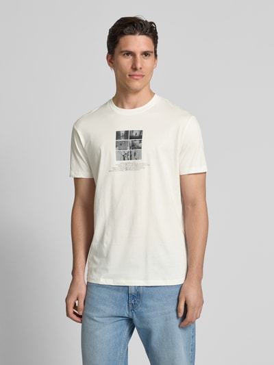 ARMANI EXCHANGE Regular fit T-shirt van puur katoen Wit - 4