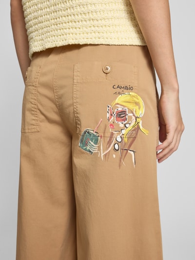 Cambio Stoffhose in verkürzter Passform Modell 'CLEMENTINE' Camel 3