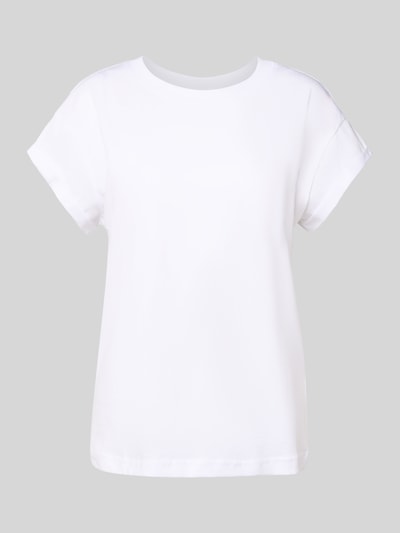 Jake*s Casual T-shirt z prążkowanym okrągłym dekoltem Biały 2