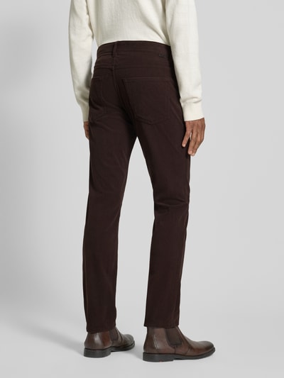 BOSS Straight Leg Cordhose mit Gürtelschlaufen Modell 'DELAWARE' Dunkelbraun 5
