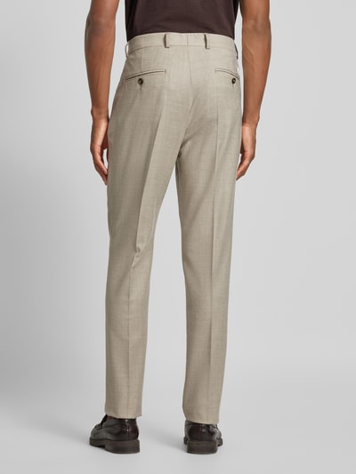 Manuel Ritz Stoffen broek met labeldetail Beige gemêleerd - 5