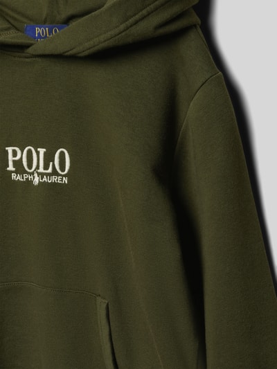 Polo Ralph Lauren Teens Hoodie mit Label-Stitching Oliv 2