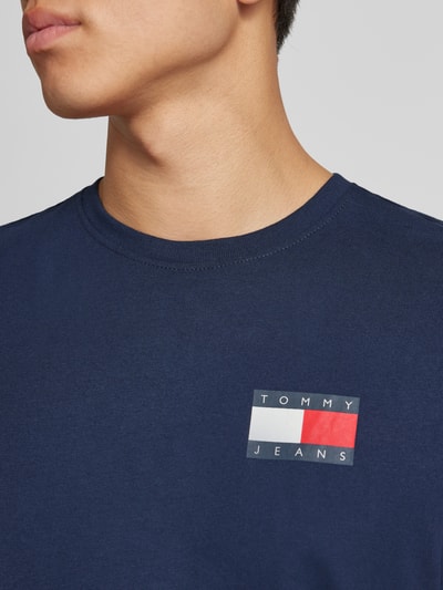 Tommy Jeans T-shirt met labelprint Marineblauw - 3