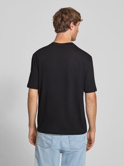 HUGO Blue t-shirt o kroju regular fit z czystej bawełny model 'Naxter' BLACK 5