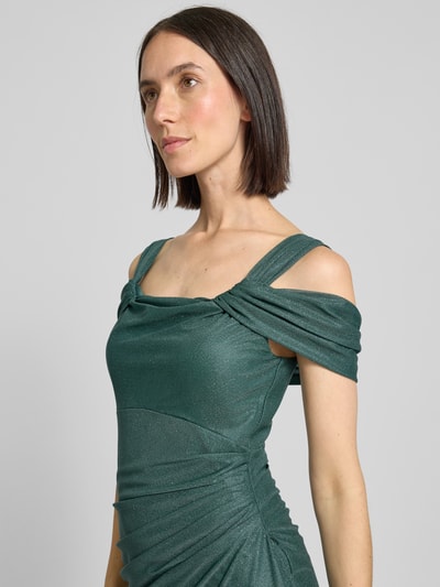 Vera Mont Avondjurk in off shoulder-look met plooien Groen - 3