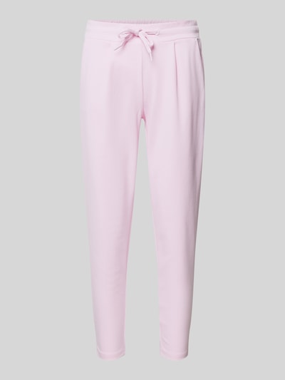 ICHI Spodnie materiałowe o skróconym kroju tapered fit model ‘KATE’ Różowy 2