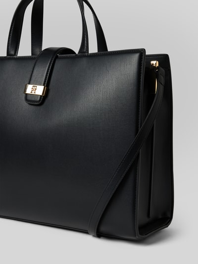 Tommy Hilfiger Schoudertas in leerlook, model 'HERITAGE SATCHEL' Zwart - 3