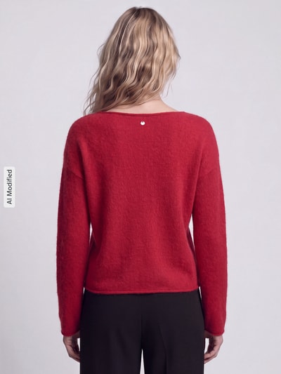 BOSS Orange Regular Fit Pullover aus Alpaka-Mix mit Woll-Anteil Modell 'C_Follettino' Rot 5