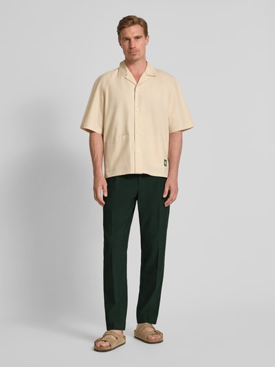 SELECTED HOMME Tapered Stoffhose mit Viskose Modell 'LEROY' Dunkelgruen 1