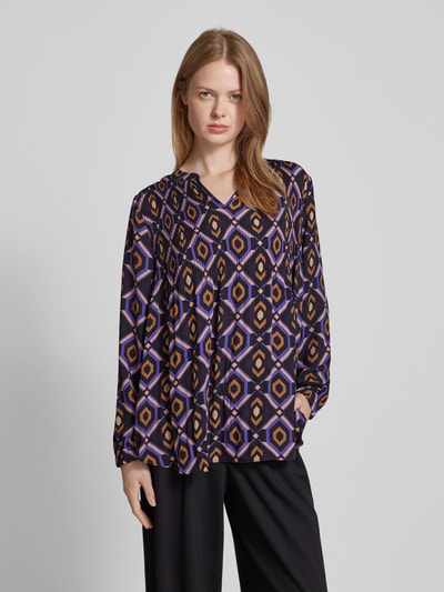 Betty Barclay Regular fit blouseshirt met plissévouwen Paars - 4