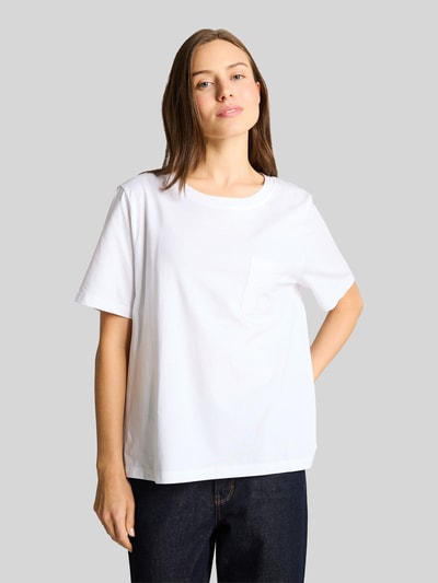 Tom Tailor Regular Fit T-Shirt aus reiner Baumwolle Weiss 4