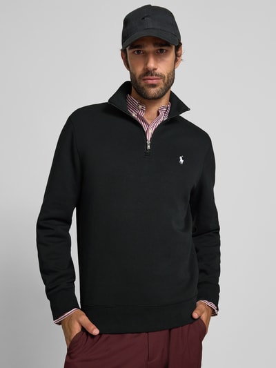 Polo Ralph Lauren Regular Fit Troyer mit Troyer-Kragen Modell 'Double' Black 3