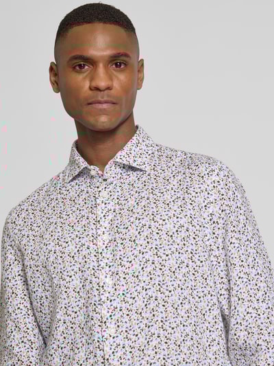 SEIDENSTICKER Slim Fit Business-Hemd aus Leinen mit Kentkragen Sand 3