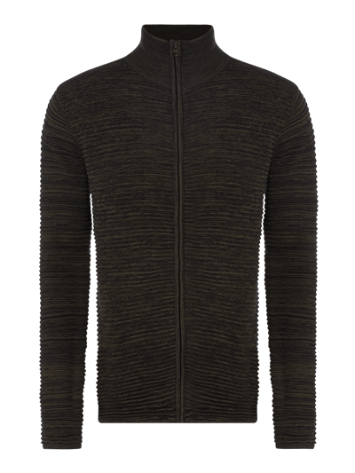 !Solid Cardigan aus Baumwolle Oliv Melange 1