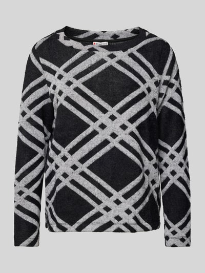 Street One Strickpullover mit geripptem Rundhalsausschnitt BLACK 2