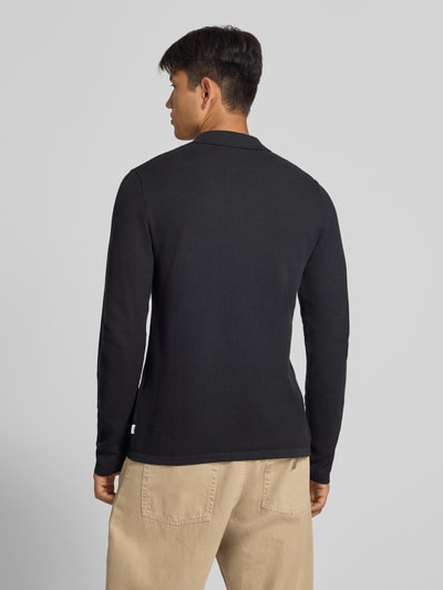 JACK & JONES Slim Fit Poloshirt mit Label-Detail Modell 'AUSTIN' BLACK 5
