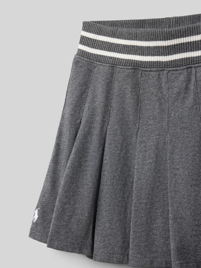 Polo Ralph Lauren Teens Plooirok in gebreide look met logostitching Middengrijs gemêleerd - 2