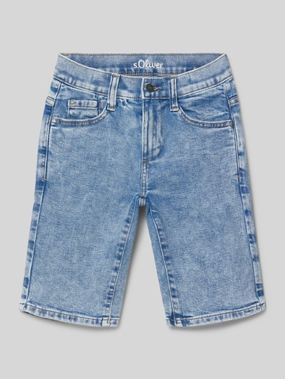 s.Oliver RED LABEL Korte regular fit jeans in 5-pocketmodel Blauw - 1