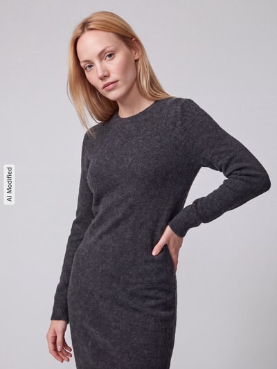 VERO MODA Strickkleid mit gerippten Abschlüssen Black 3