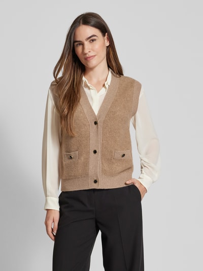 (The Mercer) N.Y. Mouwloos vest met zijzakken Taupe - 4