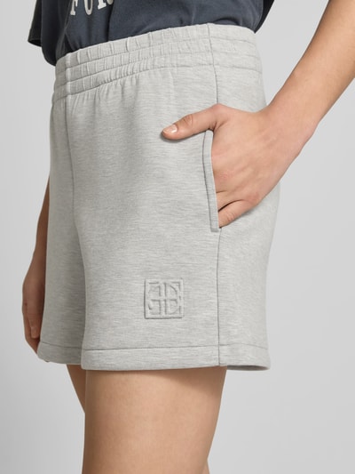Anine Bing Shorts mit elastischem Bund Hellgrau Melange 3
